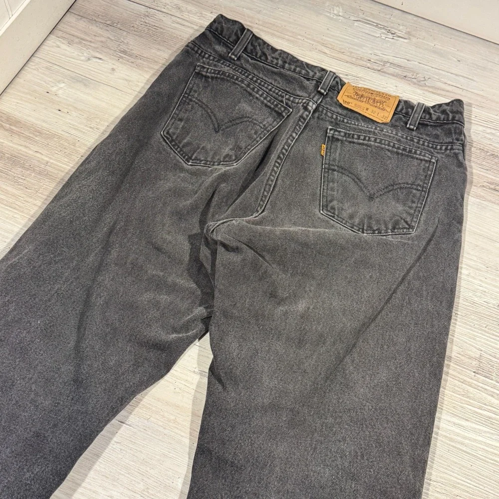 VTG Levi's 550 Jeans Men 32x32 Orange‎ Tab Black Relaxed Fit 90s *READ*
